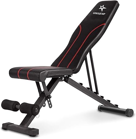 GOGOJUMP アジャスタブル トレーニングベンチ レッグカール付き